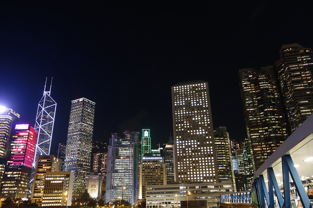 Skyline Hongkong by night
