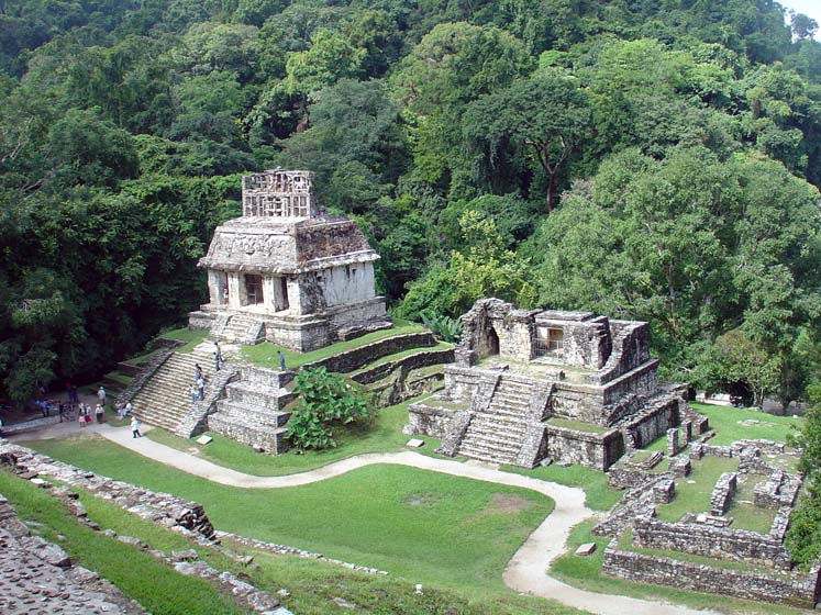Templo del Sol und Templo XIV von Templo de la Cruz - Palenque