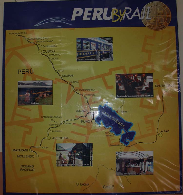 Streckenkarte Peru Rail