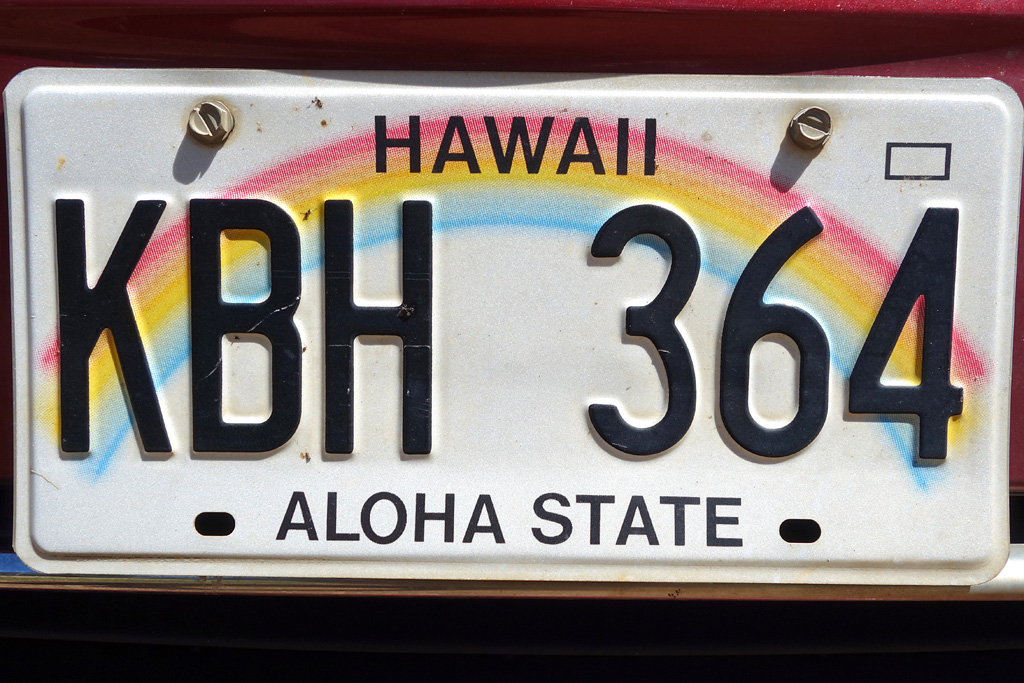 Nummernschild Hawaii - Aloha State